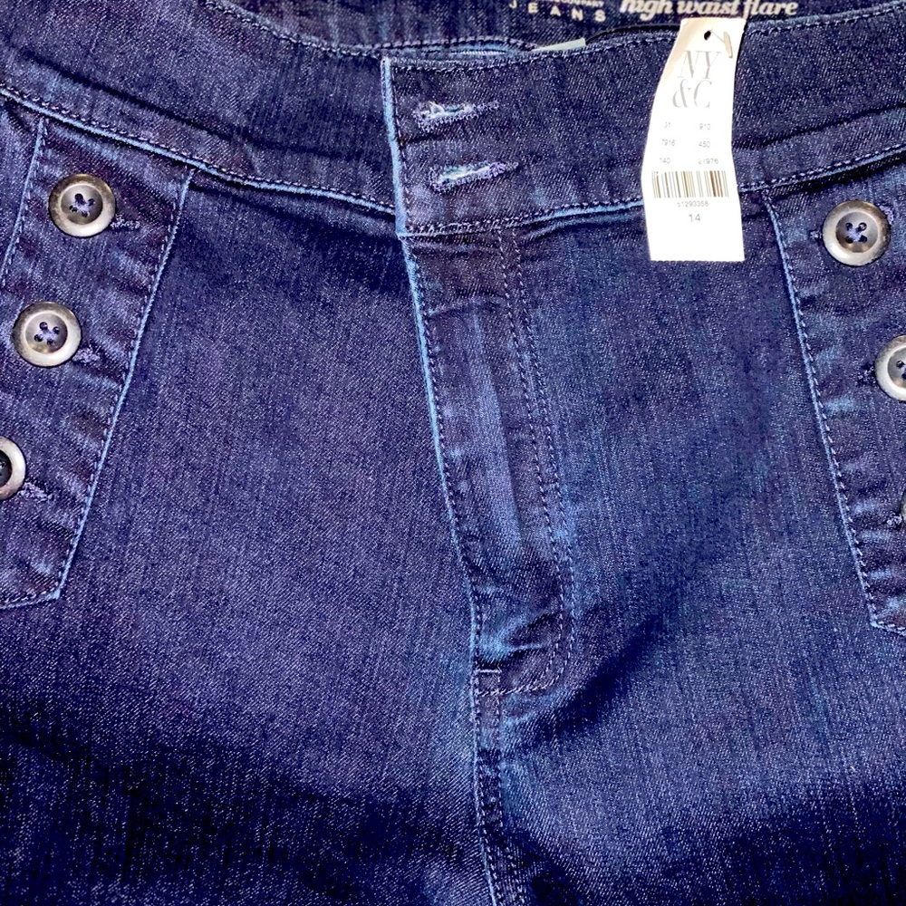 NWT high waist flare soho style  blue nyco jean